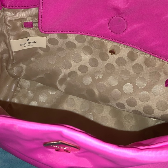 ♠️kate spade Hot Pink Sateen Shoulder Bag♠️. EUC! - Picture 1 of 6